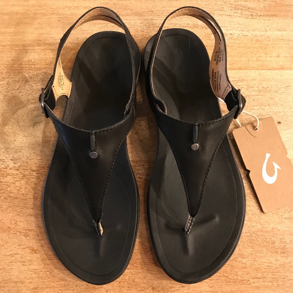 Olukai Black/Black ‘Eheu women’s sandals